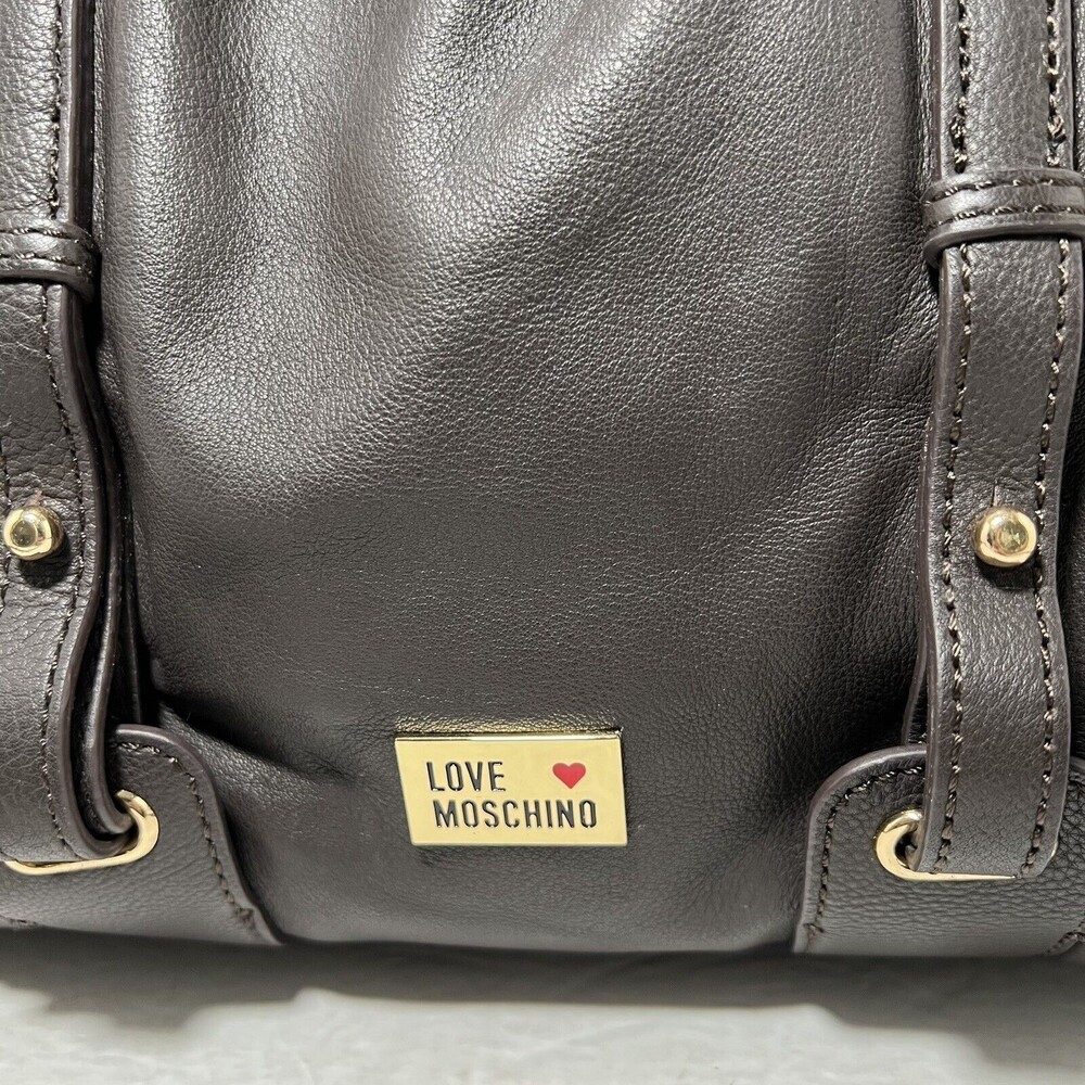 Love Moschino satchel handbag shoulder bag dark gray - Picture 3 of 12